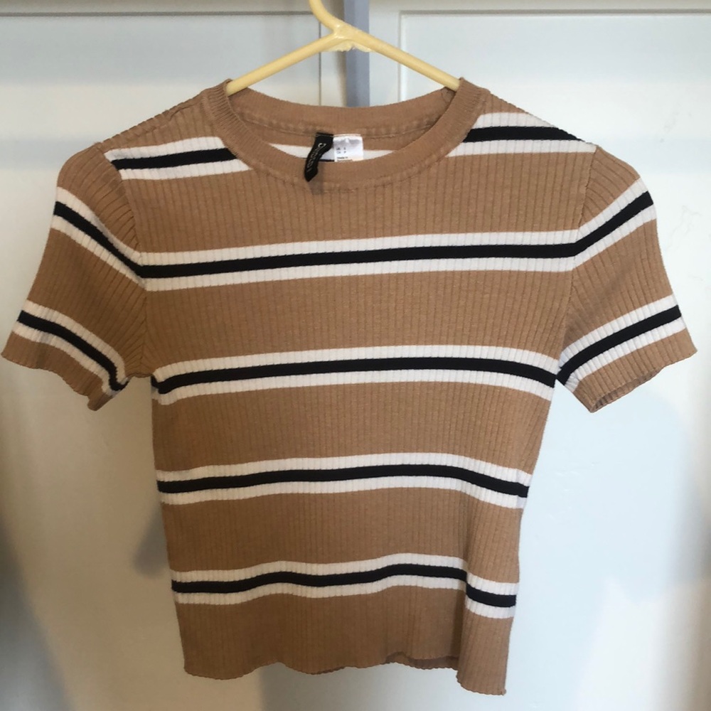 ribbed striped top!!